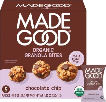 MadeGood Chocolate Chip Organic Granola Bites - 4.25oz/5pk