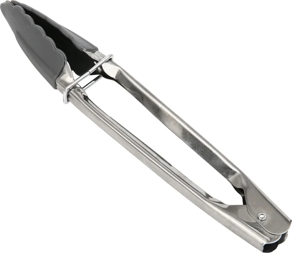 Mainstays Mini Food Tongs, Stainless Steel with Silicone Tips, Gray