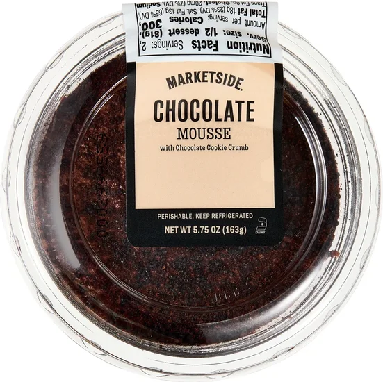 Marketside Chocolate Creamy Mousse Dessert Cup, Cookie Crumble Topping, 5.75 oz (Refrigerated)