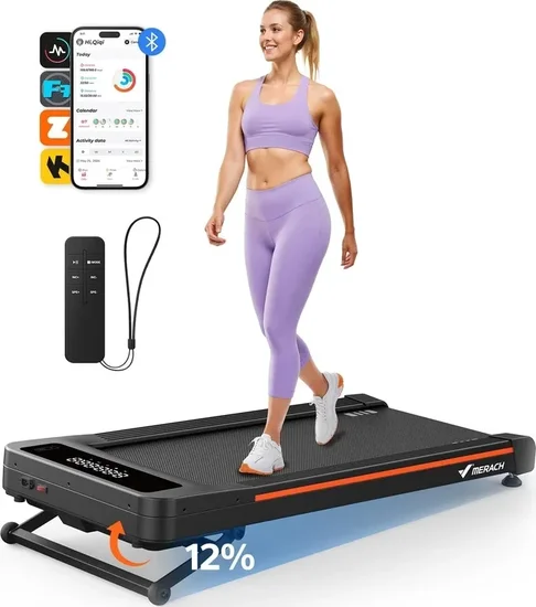MERACH W50 Walking Pad with 12% Auto Incline Under Desk Treadmill