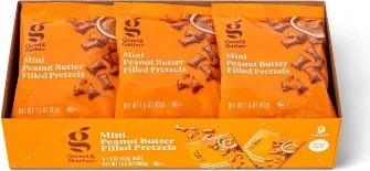 Mini Peanut Butter Filled Pretzels Multipack - 9ct - Good & Gather™