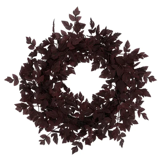 My Texas House Halloween Layered Foliage Wreath, Plum, 24"