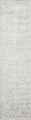 Nourison Astra Machine Washable 2' x 6' Grey Vintage Indoor Flatweave Rug