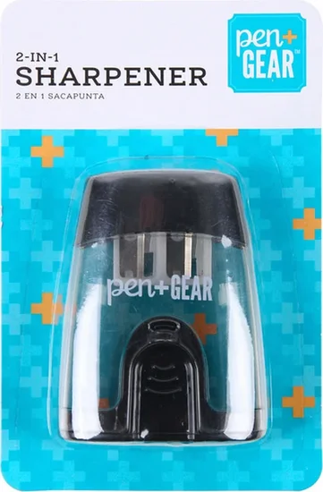 Pen+Gear 2-in-1 Plastic Pencil Sharpener