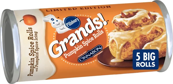 Pillsbury Grands! Limited Edition Pumpkin Spice Rolls and Icing, 5 Big Rolls, 17.5 oz
