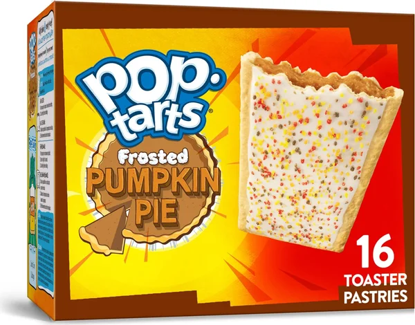 Pop-Tarts Frosted Pumpkin Pie Toaster Pastries, Shelf-Stable, Ready-to-Eat, Instant, 16 Count Box