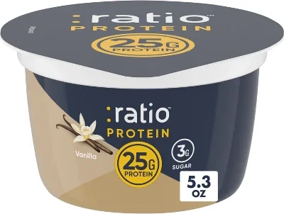 :ratio PROTEIN Vanilla Greek Yogurt Cultured Dairy Snack Cup - 25g Protein 5.3oz