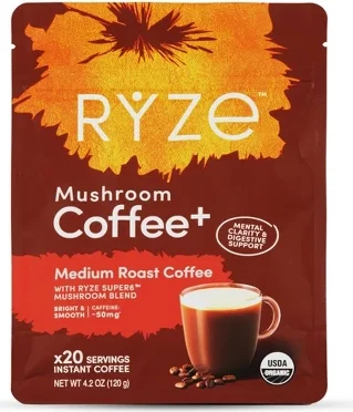 RYZE Organic Medium Roast Mushroom Coffee - 4.2oz