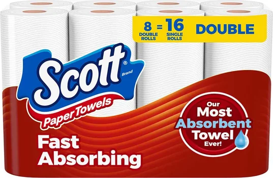 Scott Paper Towels, Choose-A-Sheet, 100 Sheets Per Roll - 8 Double Rolls