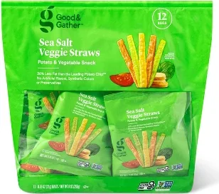 Sea Salt Veggie Straws Potato & Vegetable Snack Multipack - 12ct/.75oz - Good & Gather™