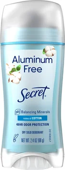 Secret Aluminum Free Deodorant for Women, Cotton, 2.4 oz