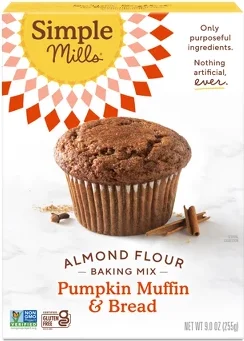 Simple Mills Gluten Free Pumpkin Muffin & Bread Almond Flour Baking Mix - 9oz