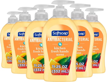 Softsoap Antibacterial Hand Soap, Eliminates 99% of Bacteria, Kitchen Fresh Hands Scent, 11.25 fl oz