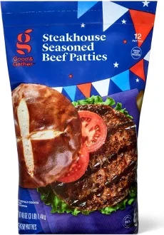 Steakhouse Seasoned Beef Burger Patties - Frozen - 48oz/12ct - Good & Gather™