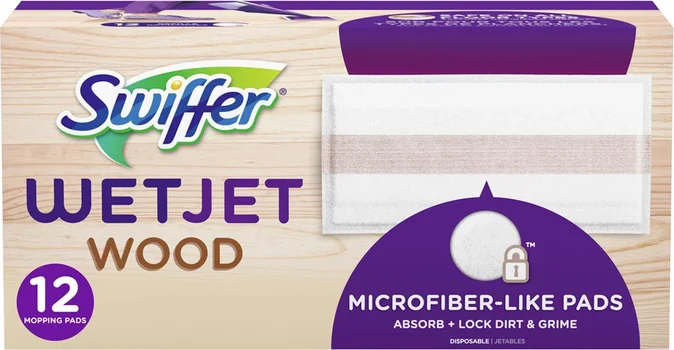 Swiffer WetJet Wood Mopping Pads Refill, 12 ct