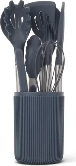 Thyme & Table Essential 10-Piece Silicone Utensil Set, Blue