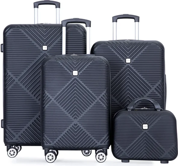 Tripcomp 4-Piece Hardside Luggage Set with Spinner Wheels