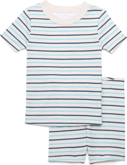 Wonder Nation Toddler Short-Sleeve Tee & Shorts Cotton Pajama Set, 2-Piece, Sizes 12M-5T