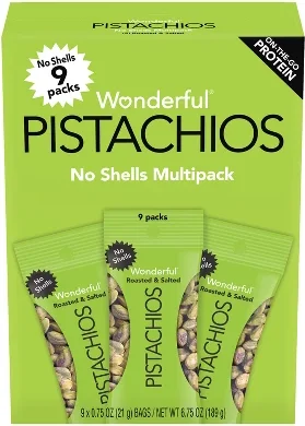 Wonderful Pistachios No Shells Roasted & Salted Multipack - 6.75oz/9ct