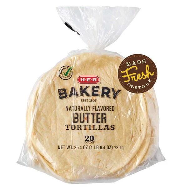 5. H-E-B Bakery Flour and Butter Tortillas