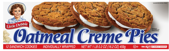 Little Debbie Oatmeal Creme Pies - 12 ct