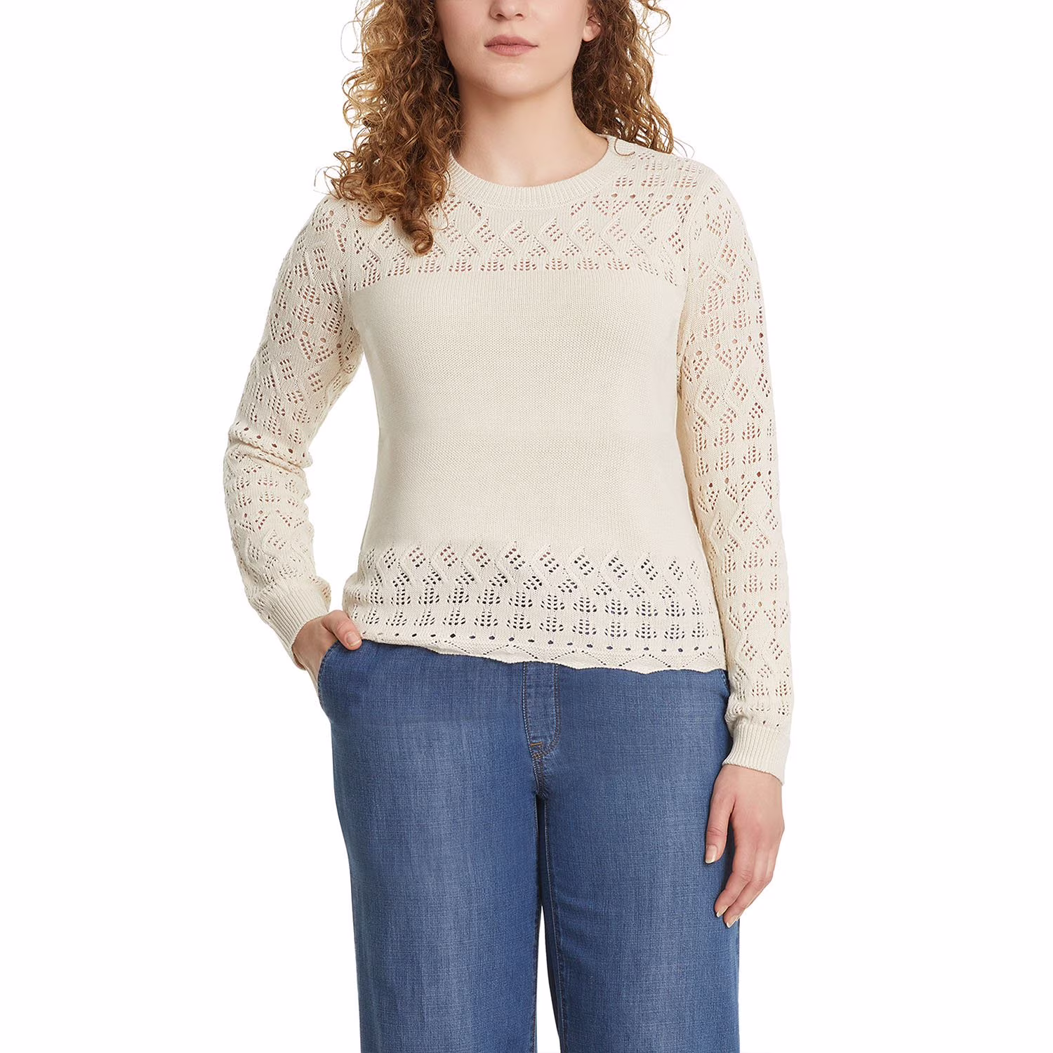Nine West Women's Pointelle Sweater