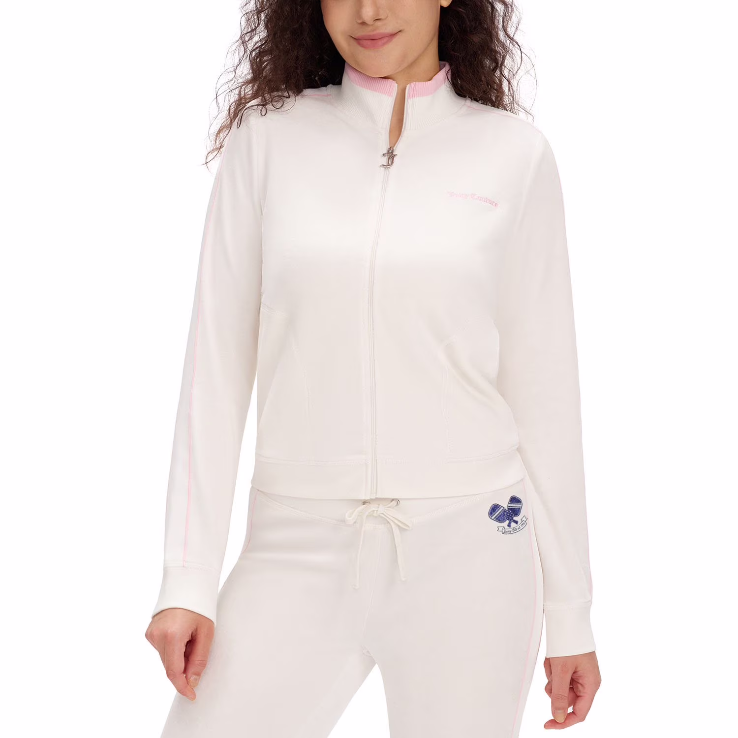 Juicy Couture Women's Cotton Velour Pickleball Jacket