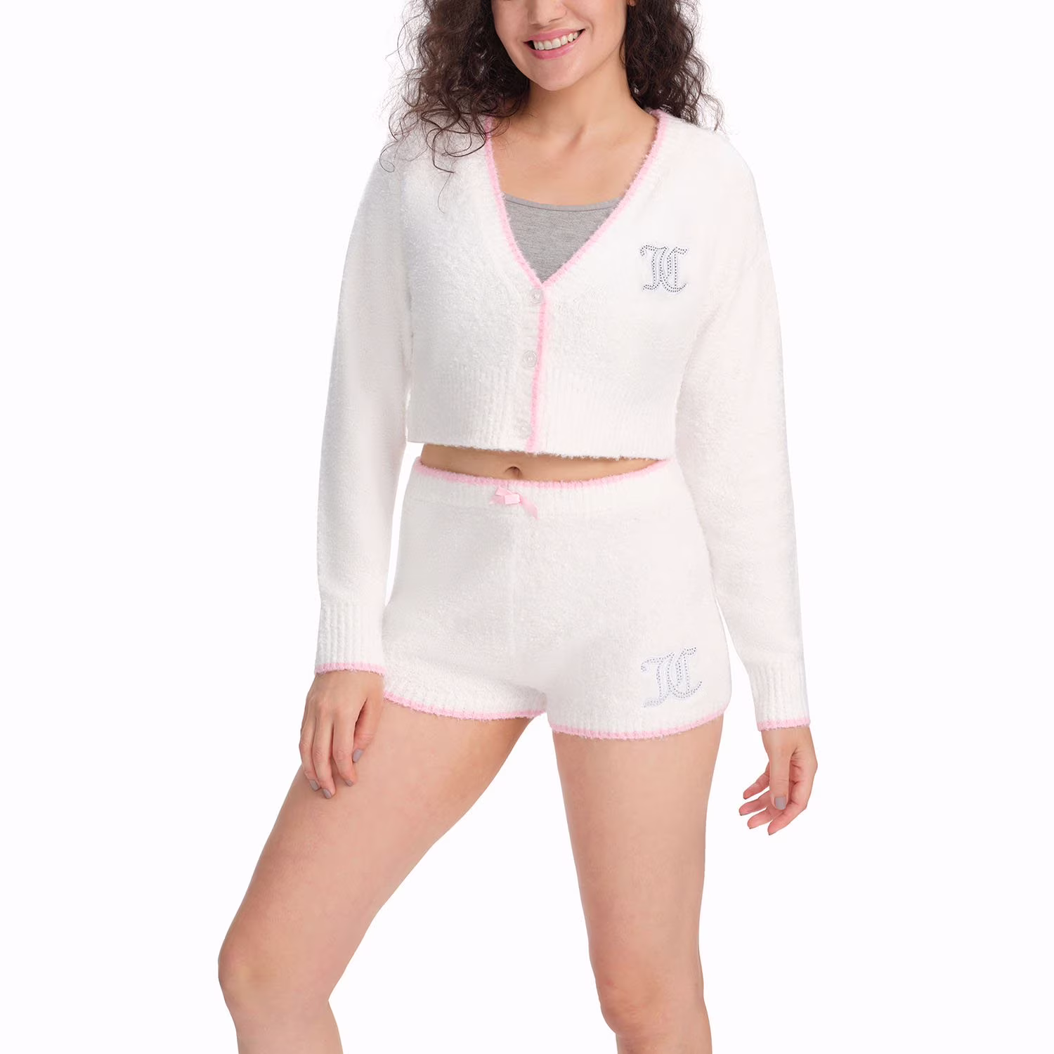 Juicy Couture Women's Teddy Cardi & Short Set