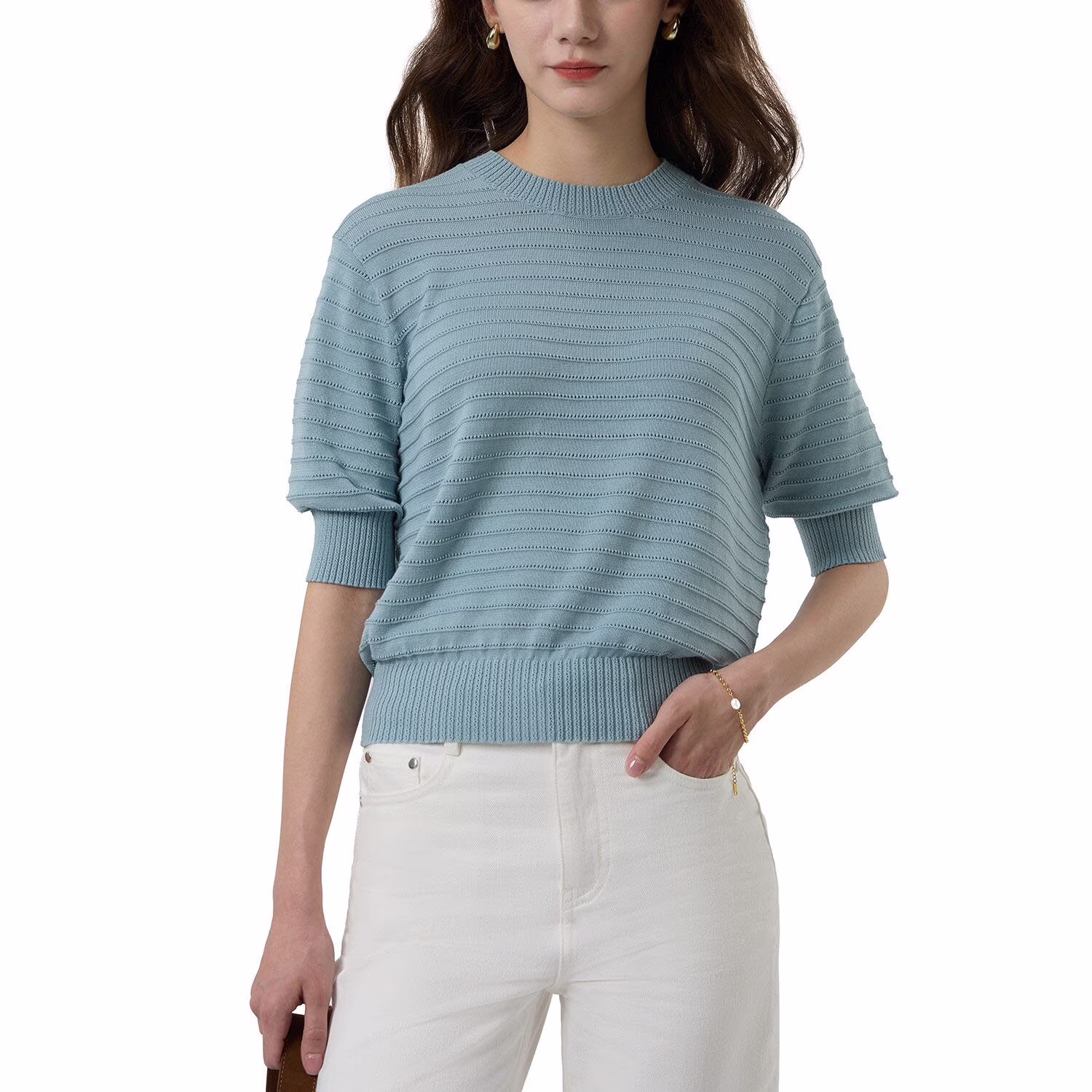 Frye Women's Short Sleeve Sweater
