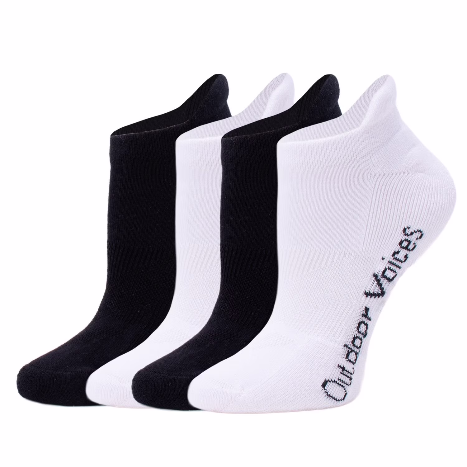 Outdoor Voices Women's 4-Pack Tab Back No-Show Sock