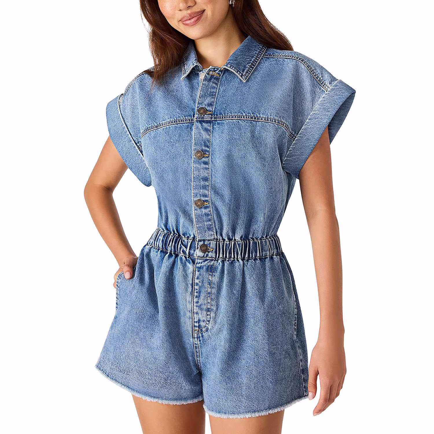 Steve Madden Women's Denim Romper