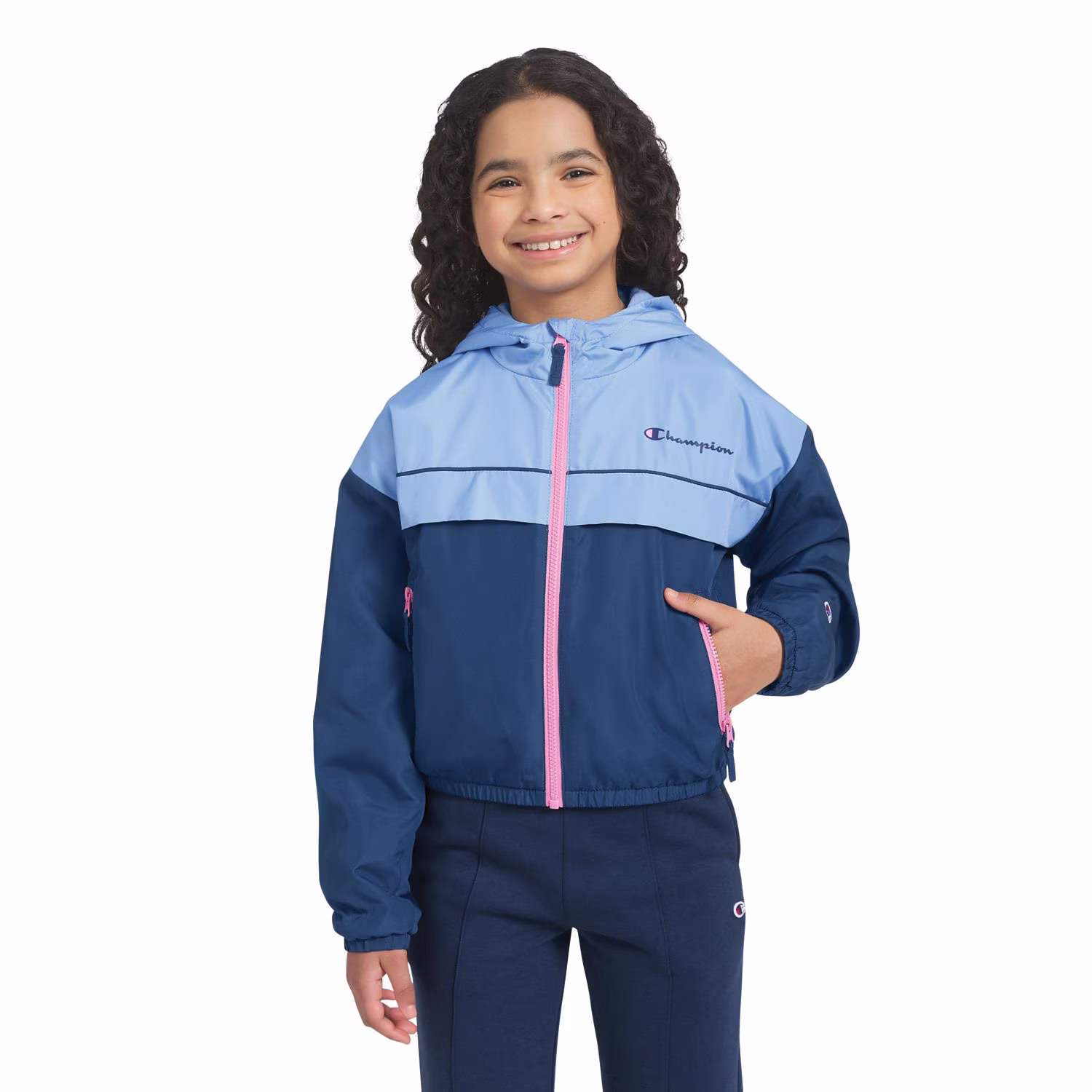 Champion Girls Colorblocked Windbreaker Jacket