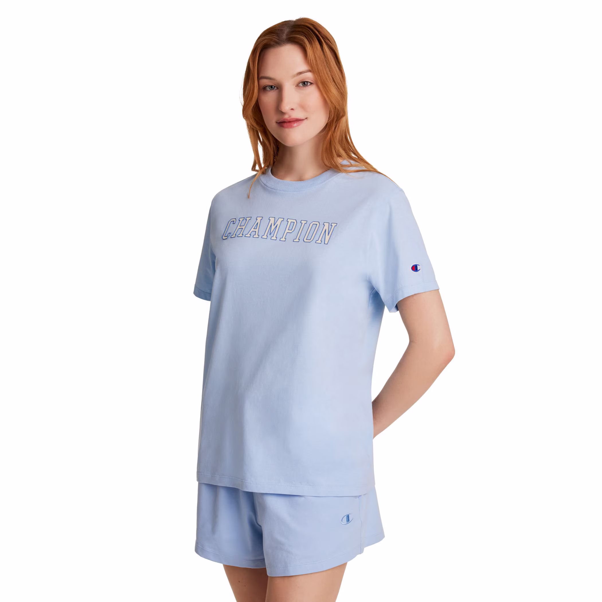 Champion Women's Short Sleeve Varsity Logo T-Shirt