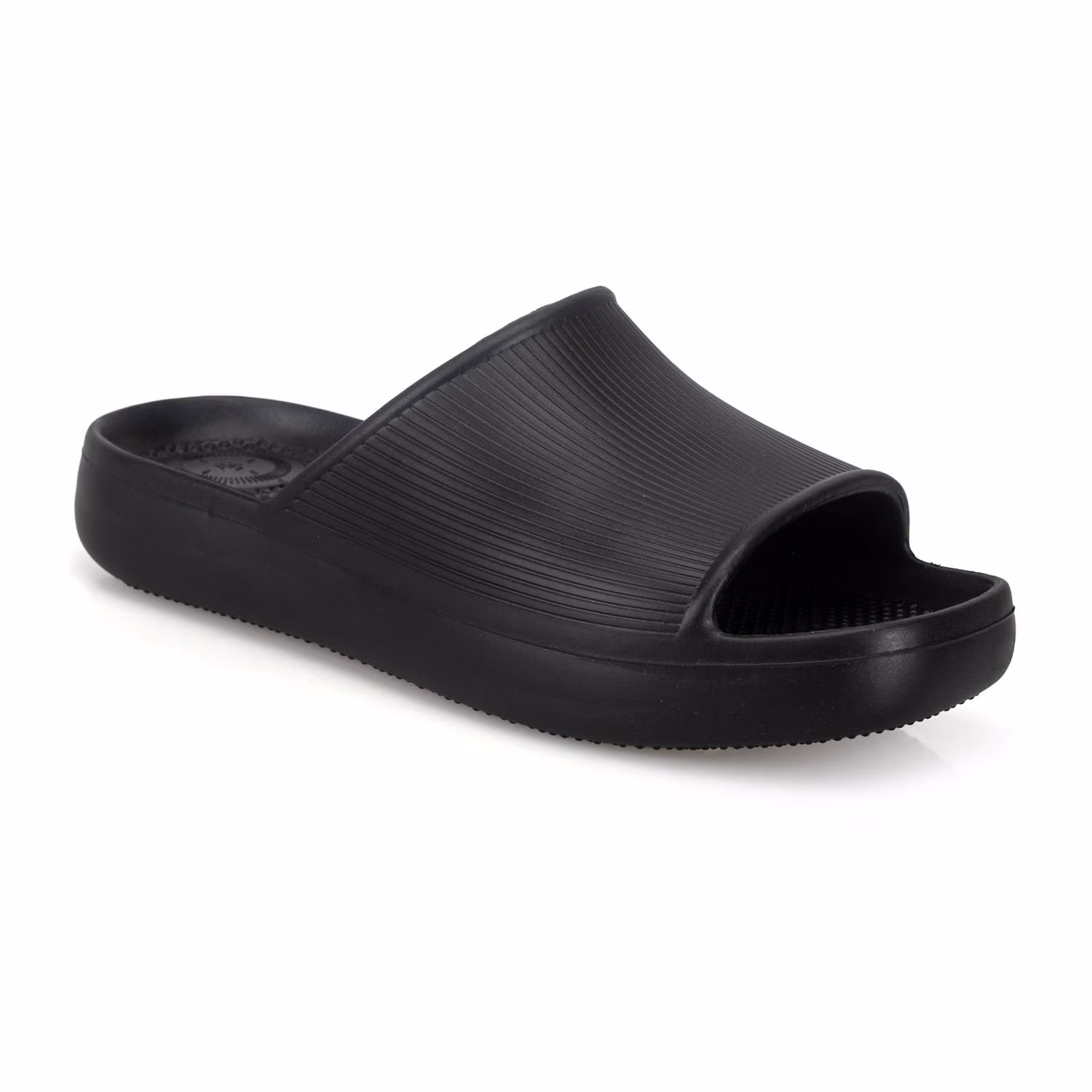 Totes Women's Ribbed Platform Slide Sandal