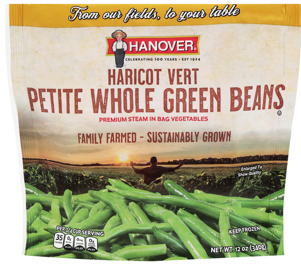 Hanover The Gold Line Premium Petite Whole Green Beans Frozen