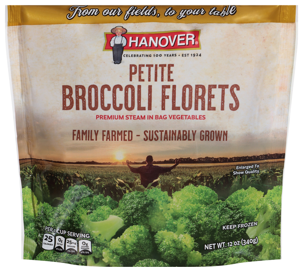 Hanover The Gold Line Premium Petite Broccoli Florets Frozen