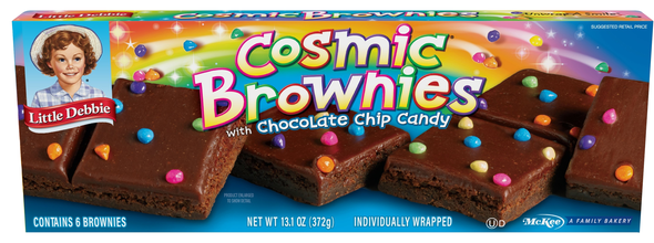 Little Debbie Cosmic Brownies with Chocolate Chip Candy - 6 ct