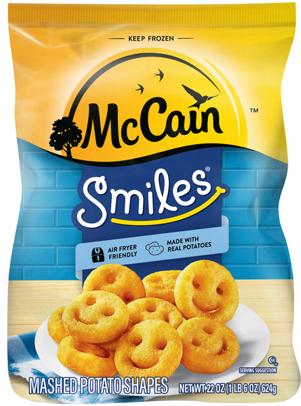 McCain Smiles Fries Mashed Potato Shapes Frozen