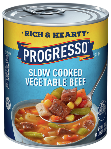 Progresso Rich & Hearty Gluten Free Slow Cooked Vegetable Beef Soup