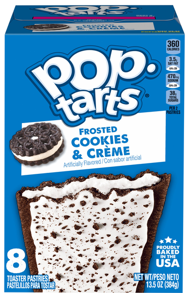 Pop-Tarts Frosted Cookies & Creme Toaster Pastries - 8 ct
