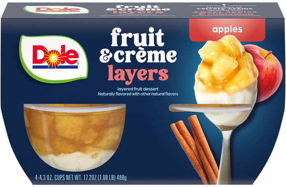 Dole Apples & Creme Parfait Fruit Cups - 4 ct