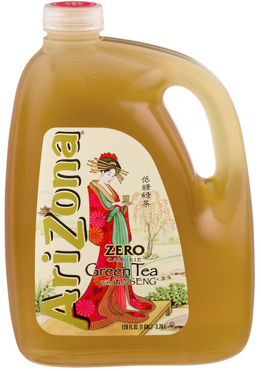 AriZona Zero Calorie Green Iced Tea with Ginseng