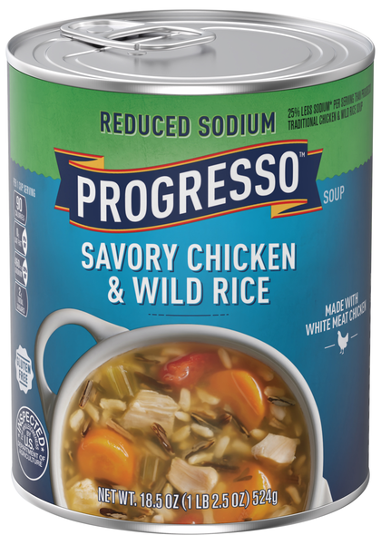 Progresso Reduced Sodium Gluten Free Savory Chicken & Wild Rice Soup