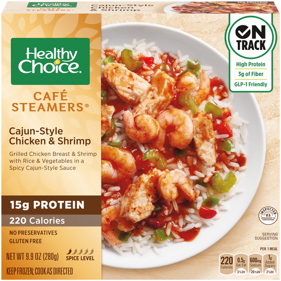 Healthy Choice Cafe Steamers Cajun Style Chicken & Shrimp Frozen Meal