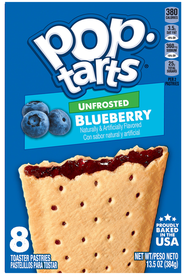 Pop-Tarts Unfrosted Blueberry Toaster Pastries - 8 ct