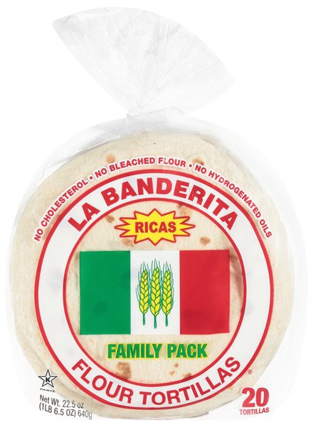 La Banderita Ricas Flour Tortillas Family 6 Inch - 20 ct