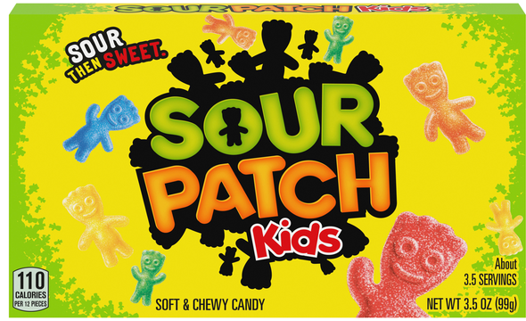 Sour Patch Kids Sour Then Sweet Soft & Chewy Candy Movie Theater Box