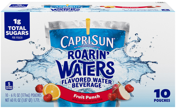 Capri Sun Roarin' Waters Fruit Punch Flavored Beverage Pouches - 10 pk