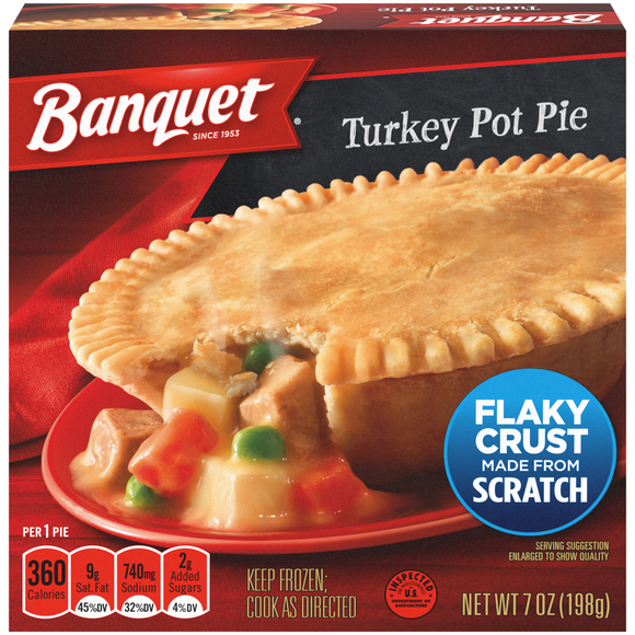 Banquet Turkey Pot Pie Frozen Meal