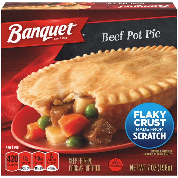 Banquet Beef Pot Pie Frozen Meal